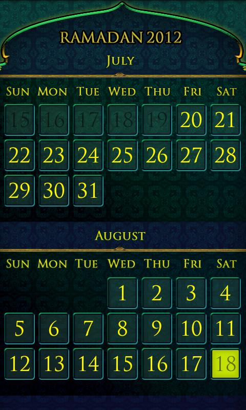 Ramadan Calendar 2012 Screen 2