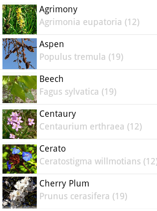 Bach Flower Remedy Browser