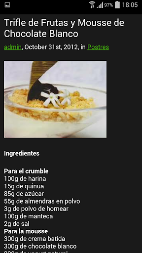 Recetas dulces