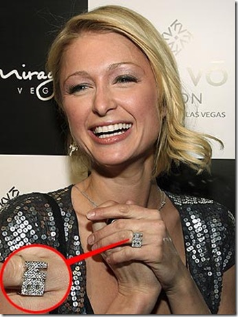 24 Carats Diamond Rings of  Paris Hilton Worth - famous engagement rings