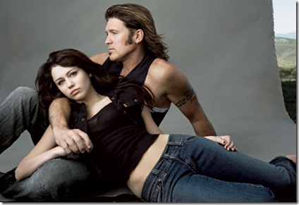 Billy Ray Cyrus and daughter Miley Cyrus Vanity Fair Picture