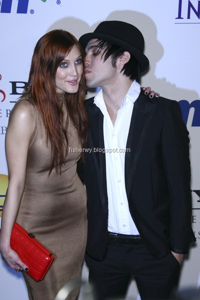 Ashlee Simpson Pete Wentz  2008 Clive Davis Pre-GRAMMY Party Photo