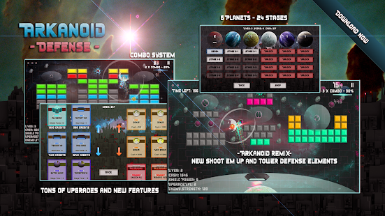 Android application Arkanoid Defense HD screenshot