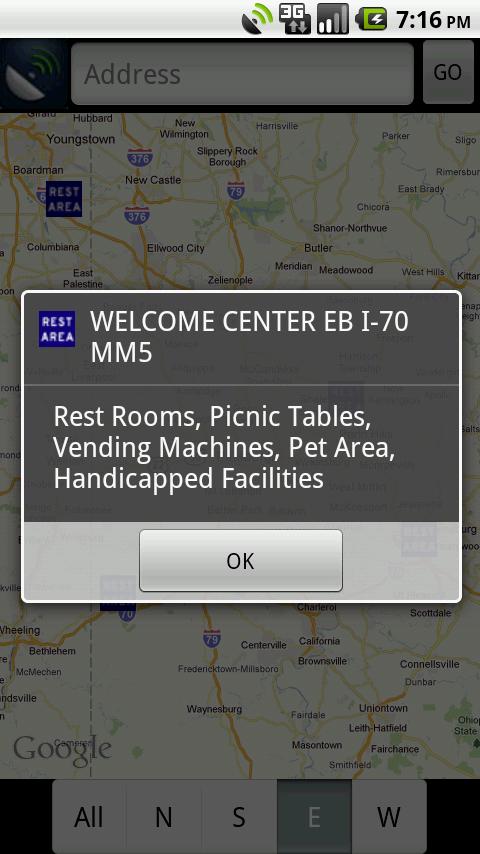 Rest Areas Screen 3