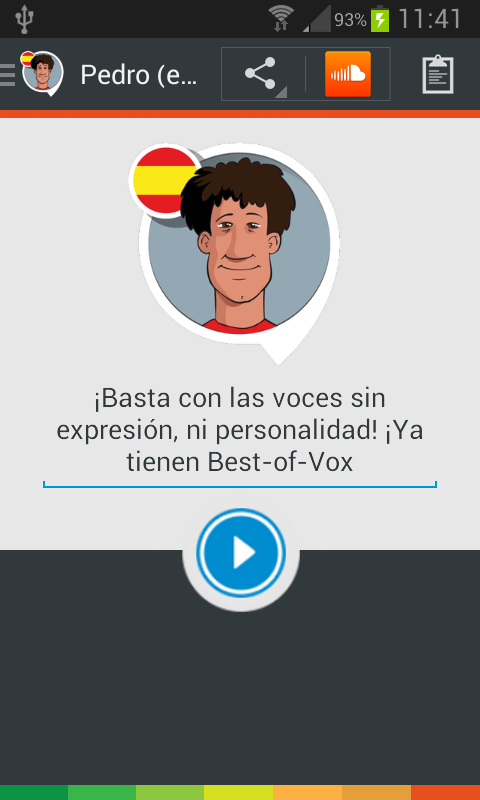Android application Voz Pedro voice (spanish) screenshort