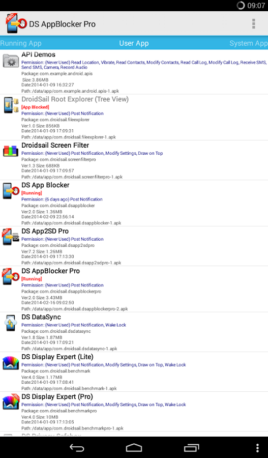 DS Super AppBlocker Pro - screenshot