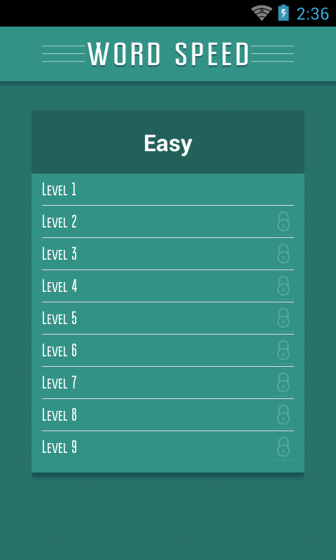 Word Speed Game Screen 3