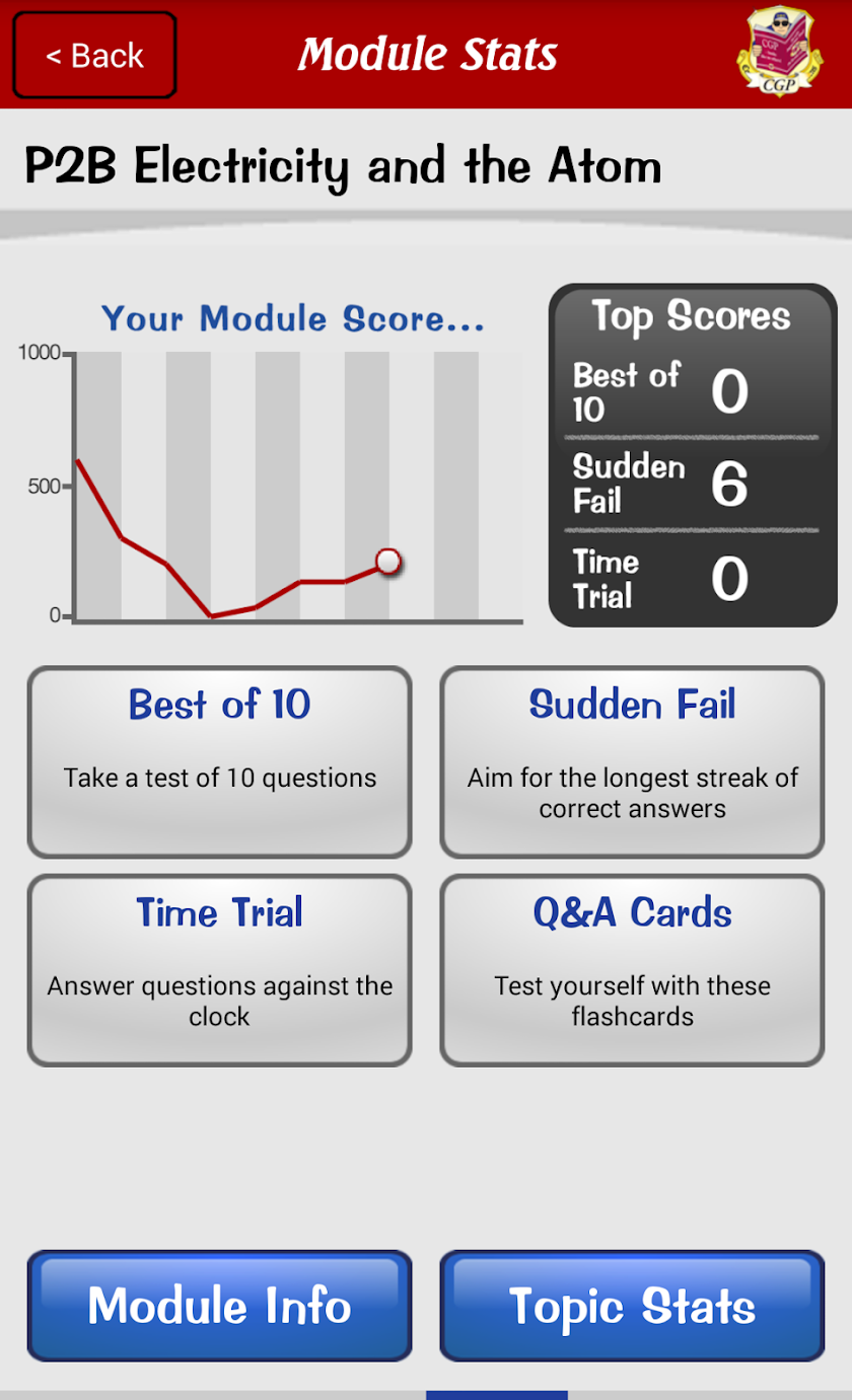 Test &amp; Learn — GCSE Physics Screen 2