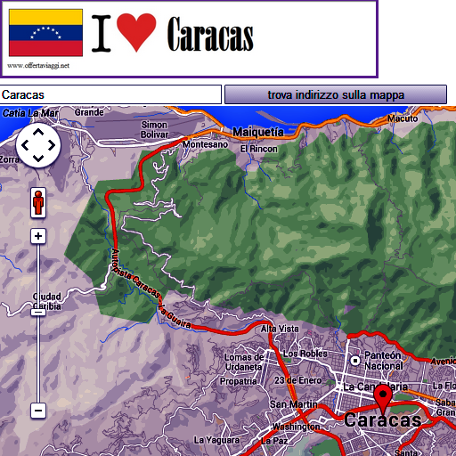 Caracas map