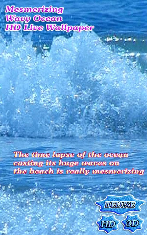 Android application Mesmerizing Wavy Ocean 3D screenshort