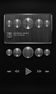 Poweramp Widget Grey Wood Meta Screenshots 1