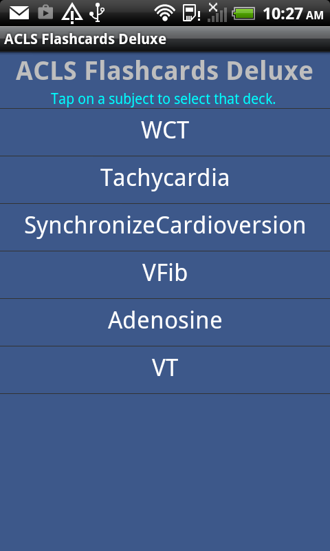 Android application ACLS Flashcards Deluxe screenshort