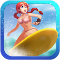 Surfing Girl 3D logo