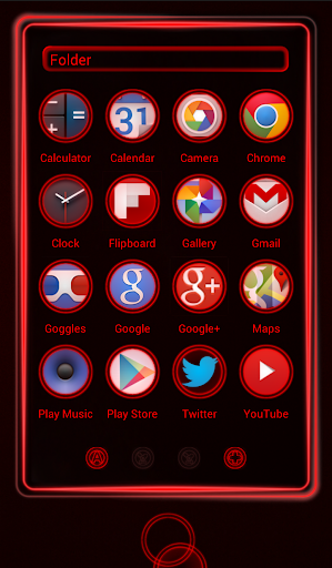 【免費個人化App】Next Launcher Neon Red Theme-APP點子