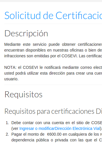 Consultar Certificacion Cosevi