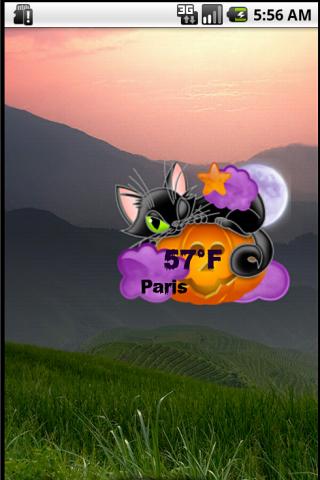 Halloween Weather Widget Screen 2