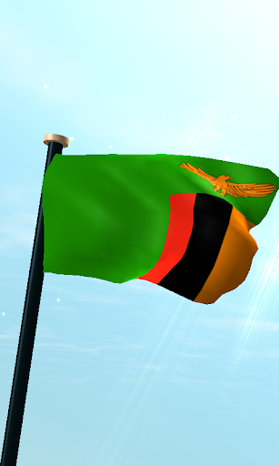 Zambia Flag 3D Free Wallpaper