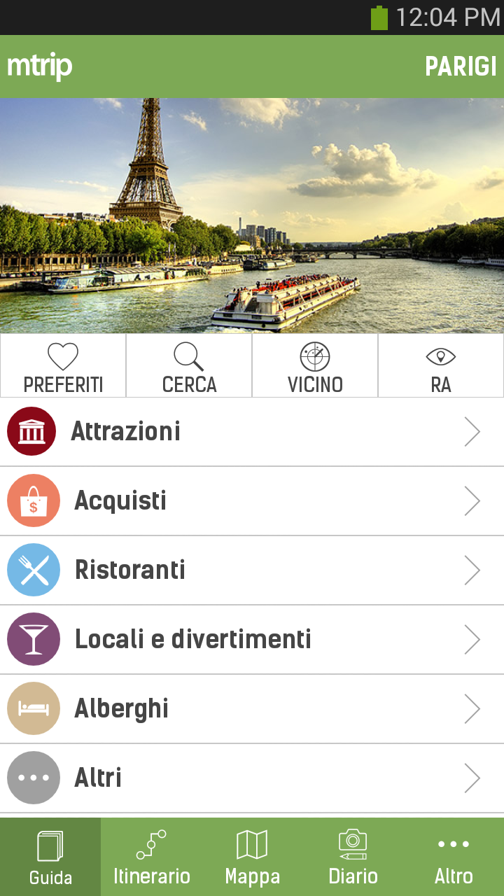 Android application Paris Travel Guide – mTrip screenshort