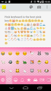 Pink Keyboard -Emoji Emoticons