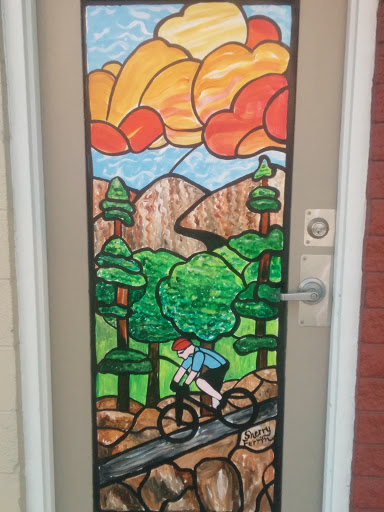 Biking Painted Door