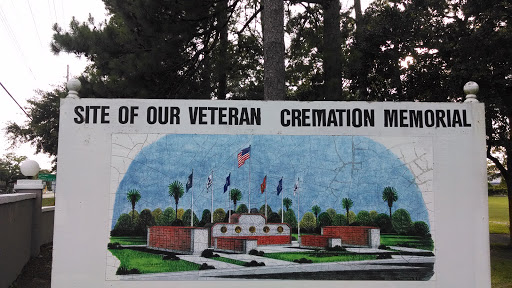 Site of our veterans cremation memorial sign