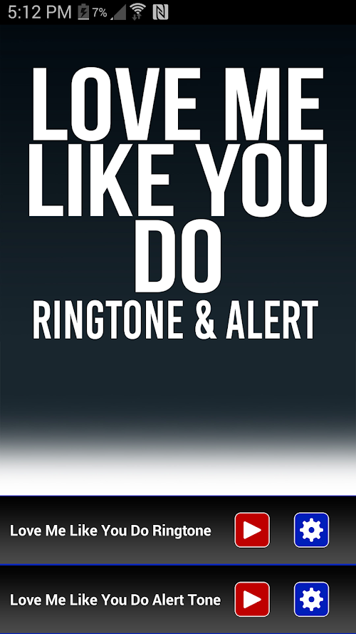 Android application Love Me Like You Do Ringtone screenshort