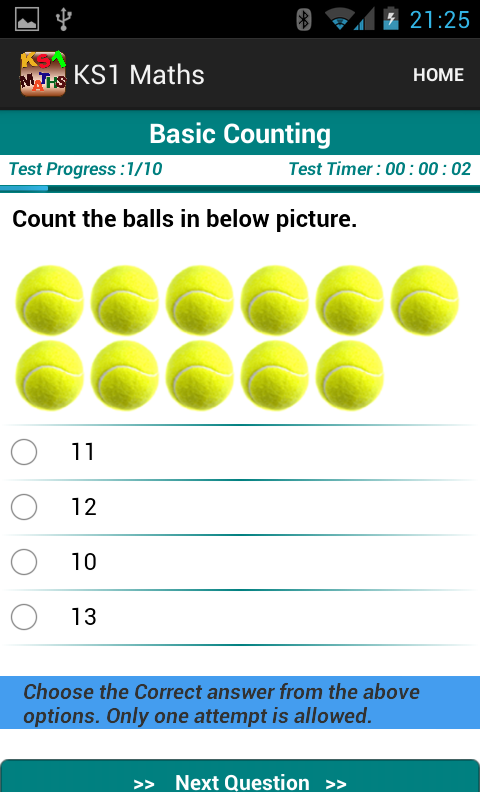 Key Stage 1(KS1) Maths Screen 3