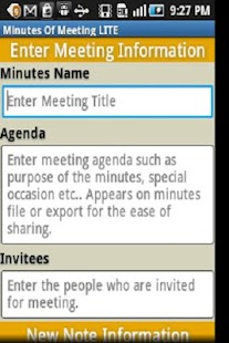 Minutes Of Meeting