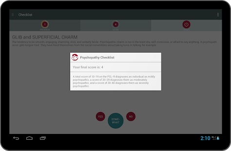 Psychopathy Checklist Screenshots 2