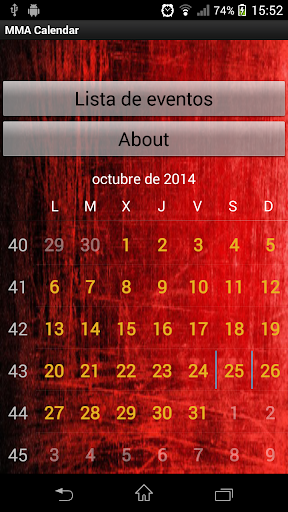 MMA Calendar