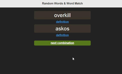 Word Match Random Words PRO
