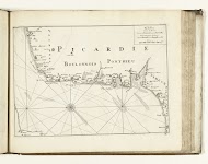 Kaart van de Franse kust tussen Gravelines en Dieppe, 1726