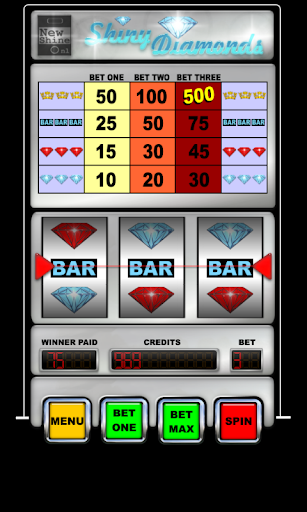 slot machine shiny diamonds