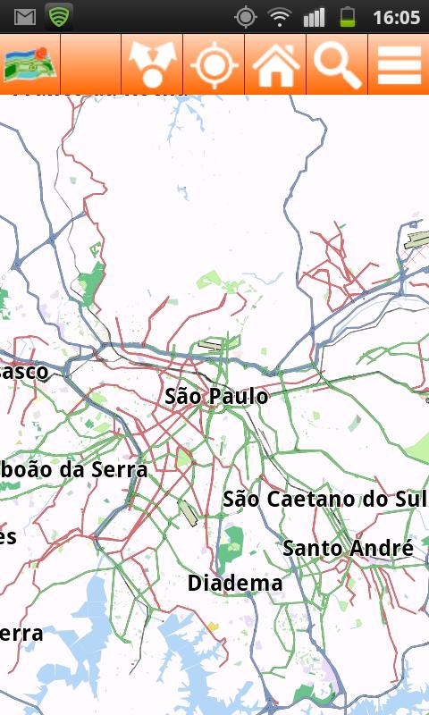 Sao Paulo Offline mappa Map Screen 3