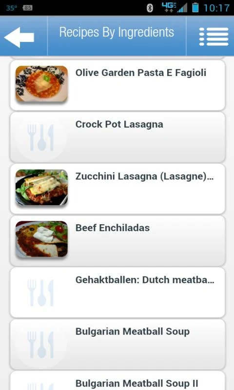    Recipes by Ingredients- screenshot  