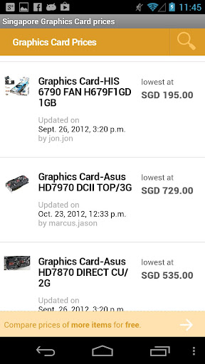 Singapore Graphics Card prices