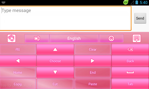 GO Keyboard Pink Satin Screenshots 1