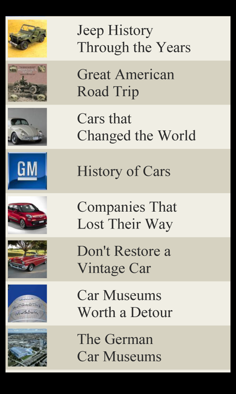 Car Lists Screen 2