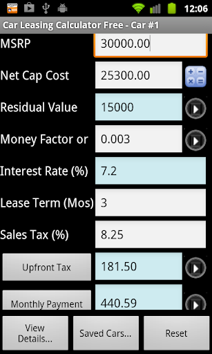 Car Lease Calculator