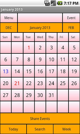 Calendar Me USA 2013
