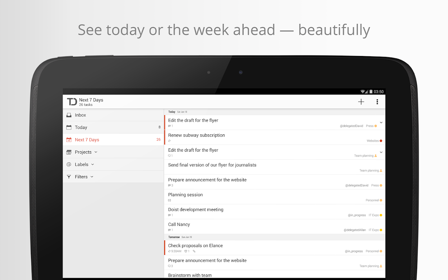 Todoist: To-Do List, Task List - screenshot