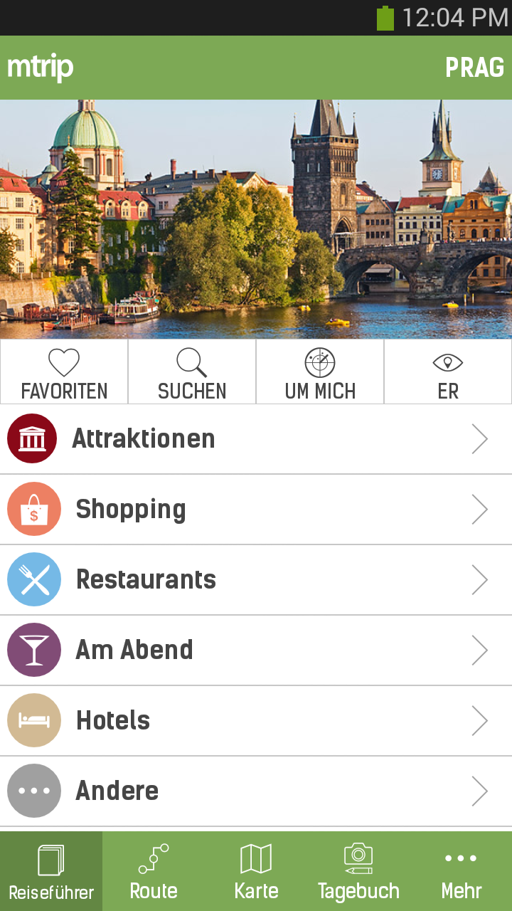Android application Prague Travel Guide - mTrip screenshort