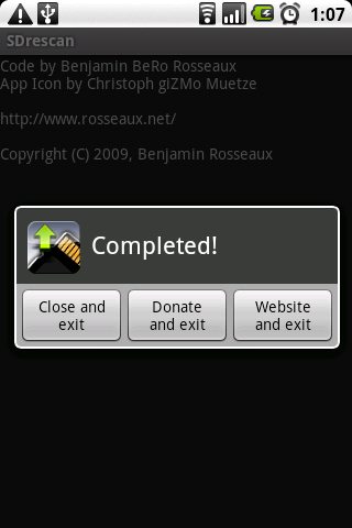    SDrescan- screenshot  