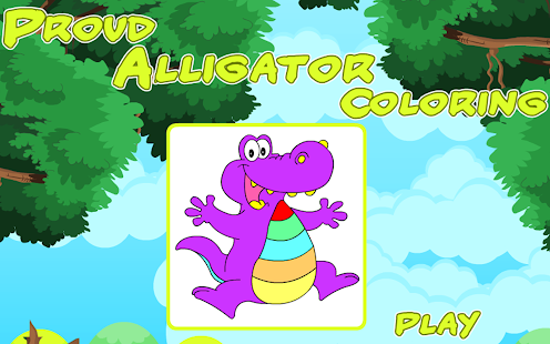 Coloring Proud Alligator