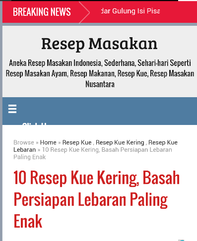 Resep Makanan Lebaran