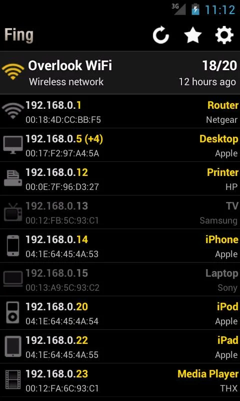 Fing - Network Tools - screenshot