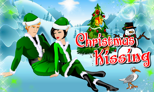 Christmas Elves Kissing