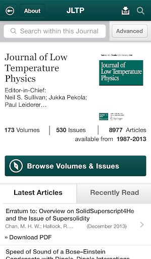 J of Low Temperature Physics