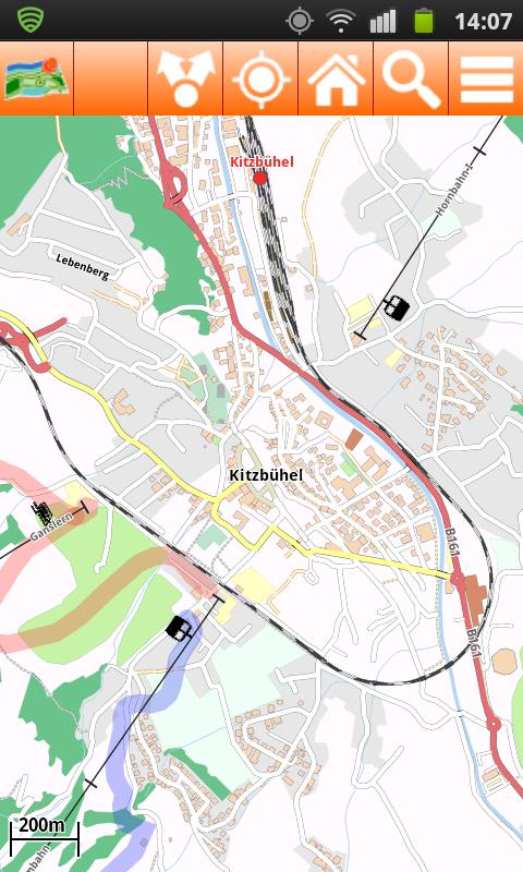 Kitzbuhel Offline mappa Map Screen 1
