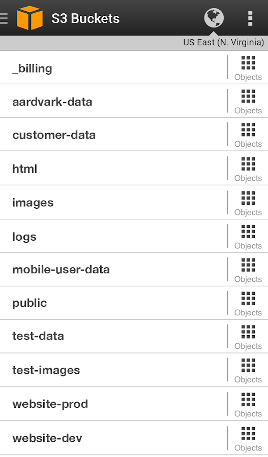   AWS Console – Capture d'écran 